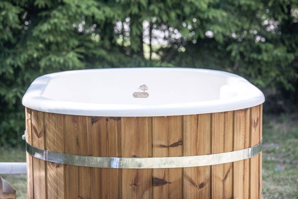 fiberglass ofuro hot tub white insert thermowood 5