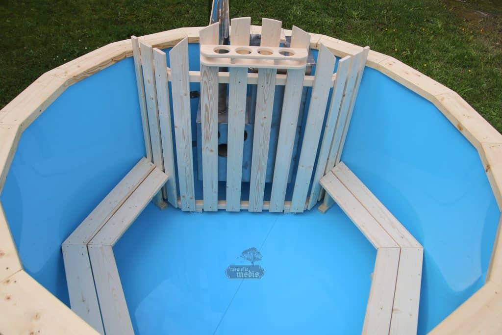 Polypropylene hot tub internal heater blue insert sruce wood 5