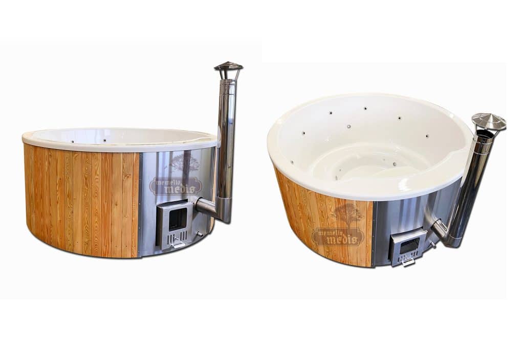 acrylic hot tub integrated heater white insert larc wood 1