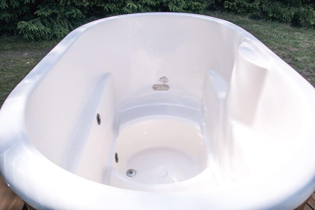 fiberglass ofuro hot tub white insert thermowood 8